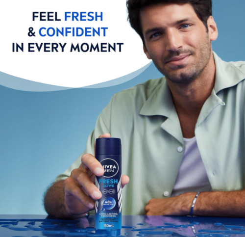 NIVEA MEN Fresh Active Spray 150ml - Image 2