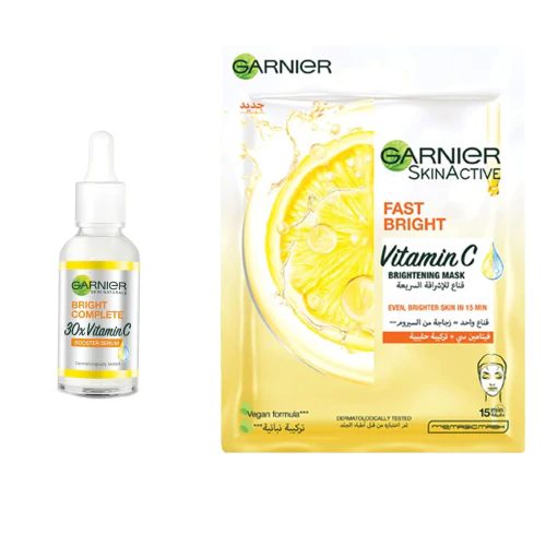 Garnier Fast Bright Serum 30ml + Fast Brightening Mask