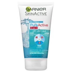 Garnier, Pure Active 3In1 Wash, Scrub And Mask 150 Ml