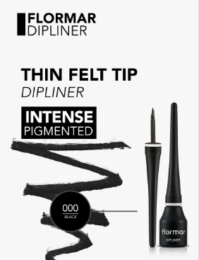 Flormar Dipliner - Black, 3.5 ml
