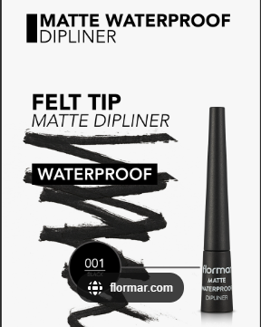Flormar Matte Waterproof Dipliner -Black