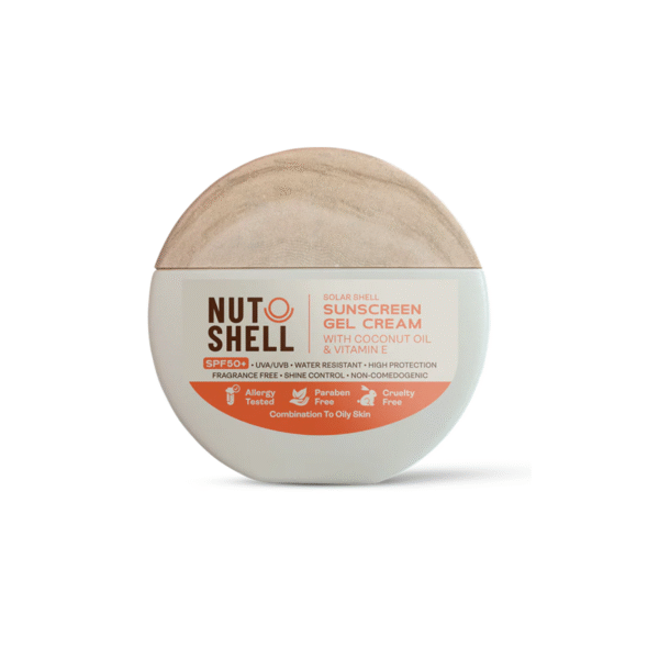 NUTSHELL SUNSCREEN SPF50+ GEL CREAM 50ML(COCONUT&VIT E)