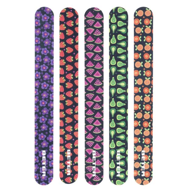 BETER Fibreglass nail file, decorated 180/220 grain