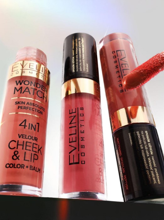 Eveline Wonder Match 4 IN 1 Velour Cheek & Lip