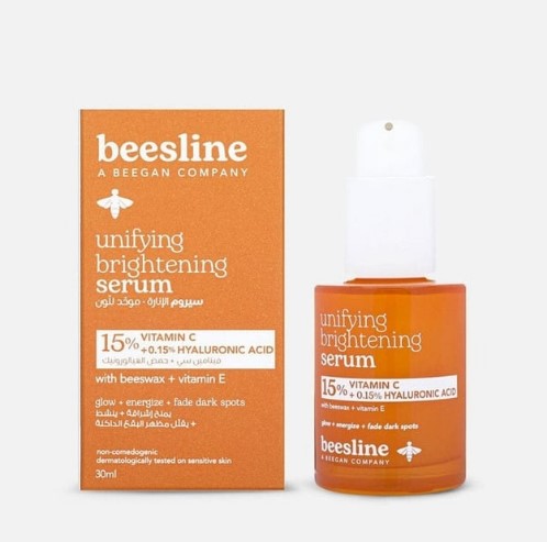 Beesline Skin Serum Vitamin C and Hyaluronic Serum for brightening and unifying the skin, 30 ml.