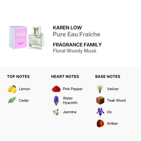 Karen Low Ladies Pure Eau Fraiche EDP Spray 3.4 oz 100 ml