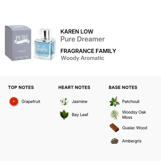 Karen Low Men's Pure Dreamer EDT Spray 3.4 oz 100 ml